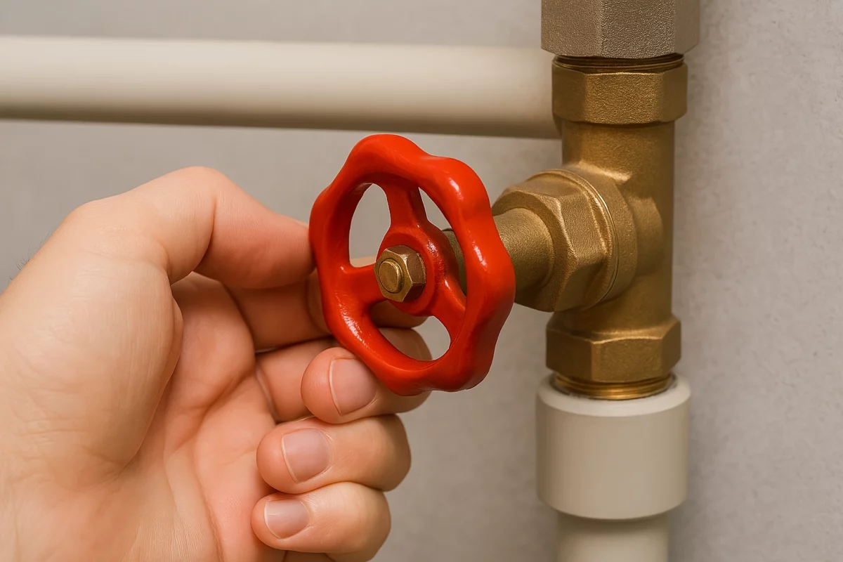 What does a stop cock look like - red stop tap handle