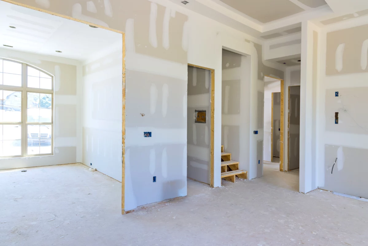 Image of what is plasterboard walls